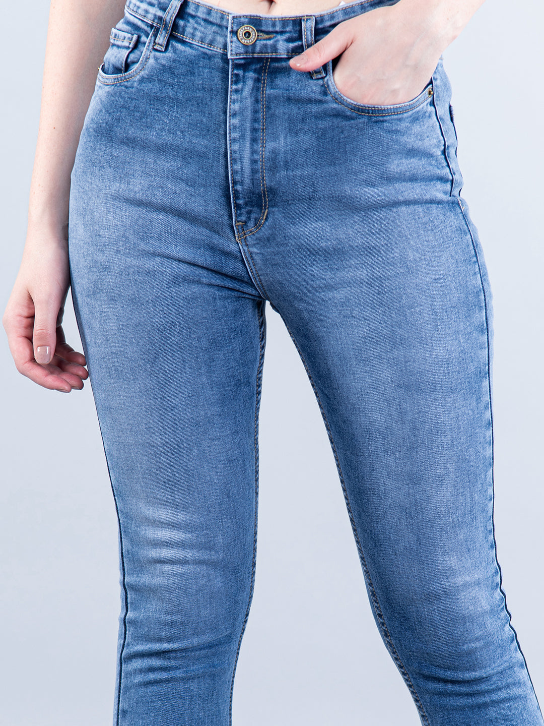 Women's Grey Skinny Fit Stretch Jeans